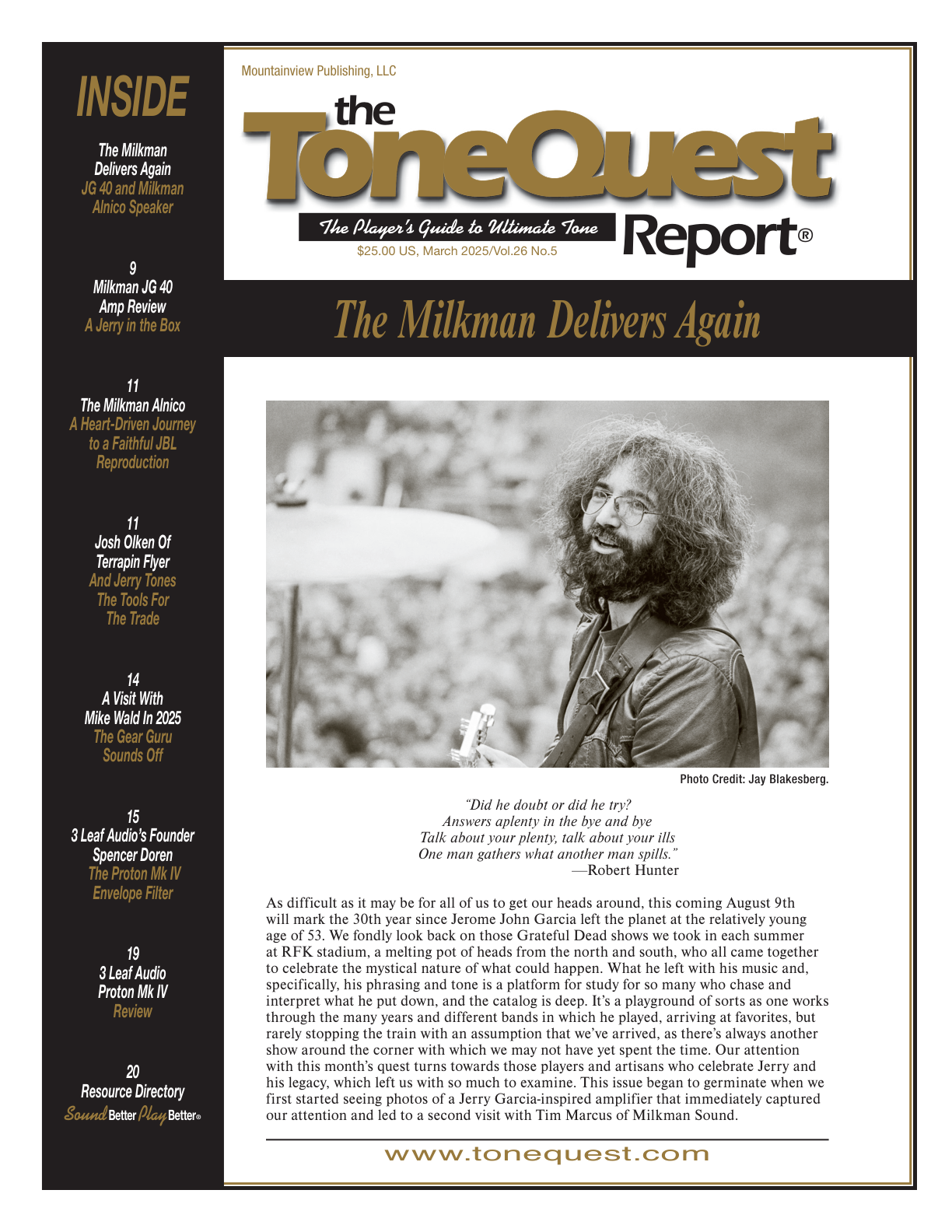 March 2025 — The Milkman Delivers Again