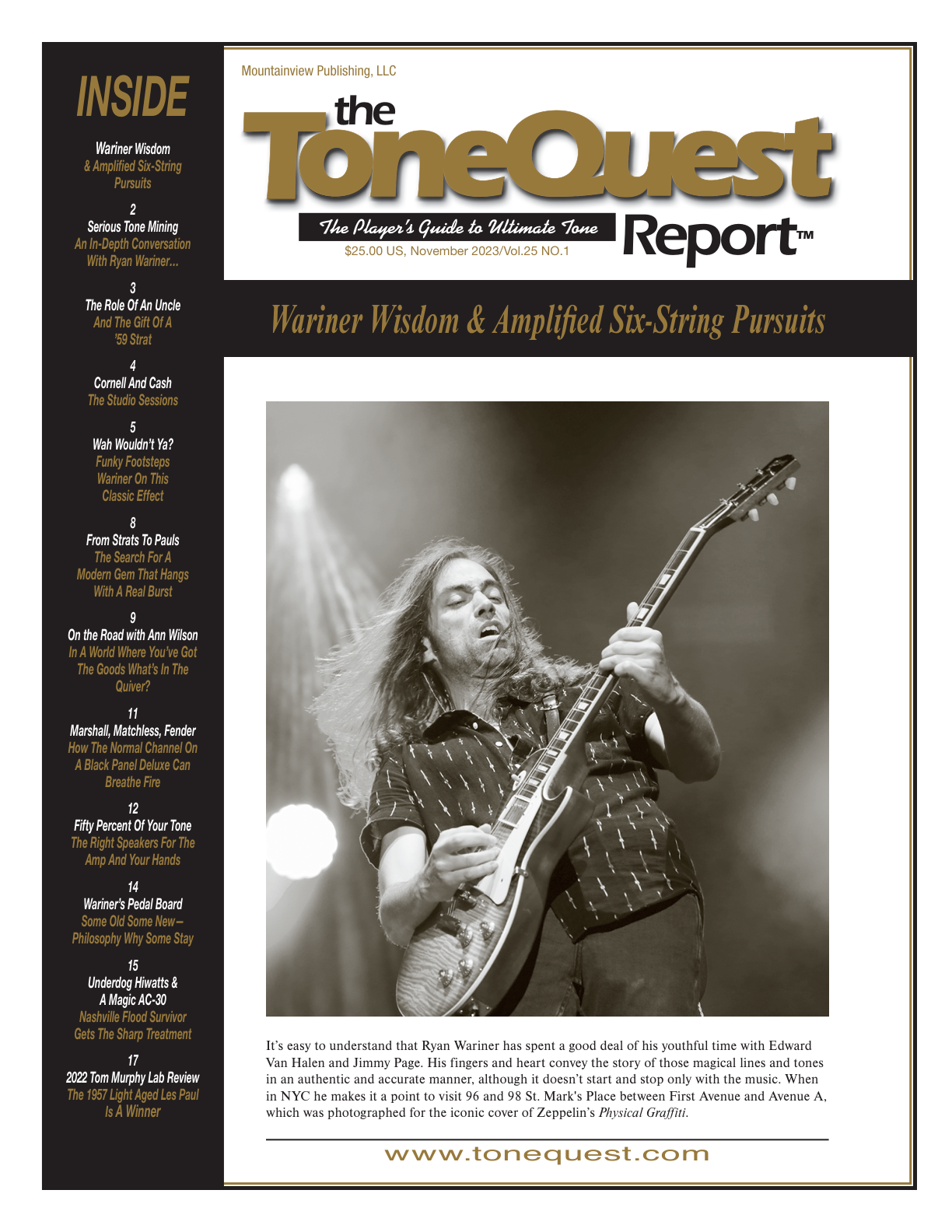 November 2023 — Wariner Wisdom & Amplified Six-String Pursuits
