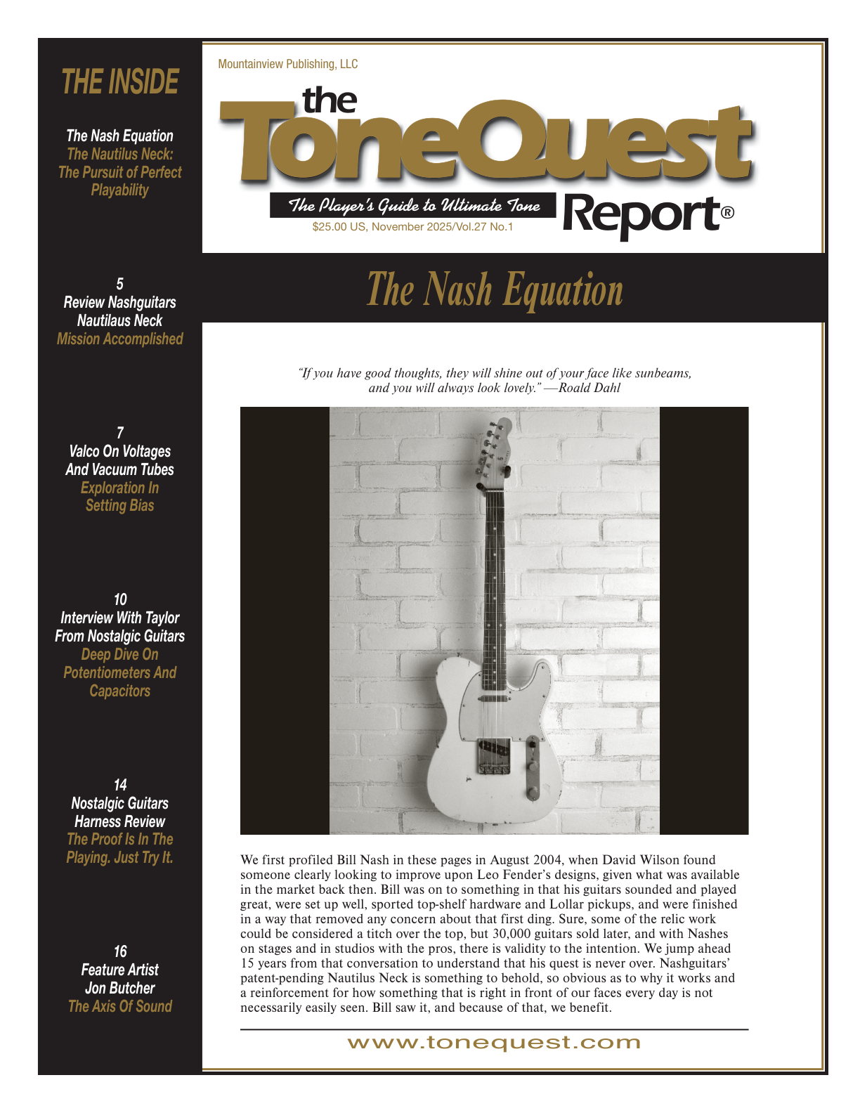 November 2025 — The Nash Equation
