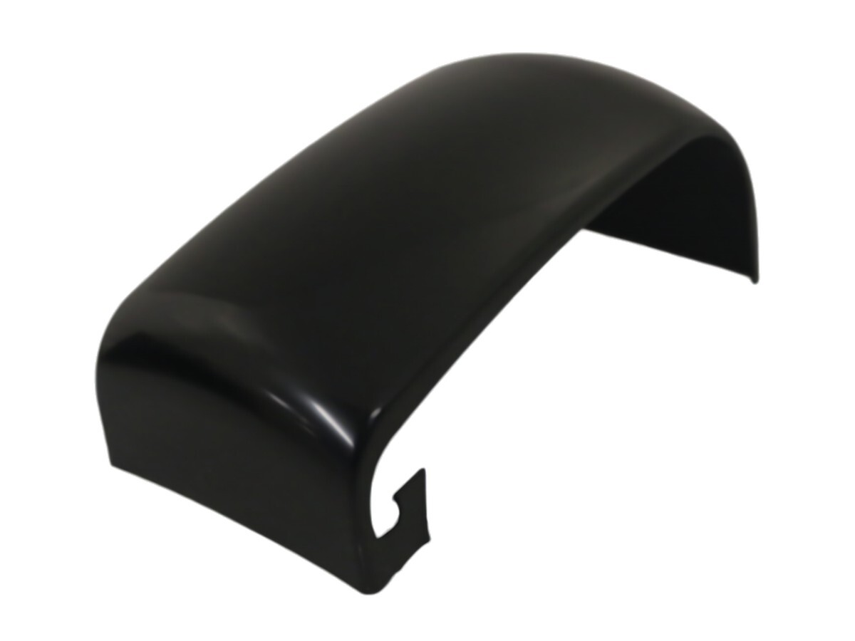 Glossy black canopy trim with mounting hooks for grocery display cases