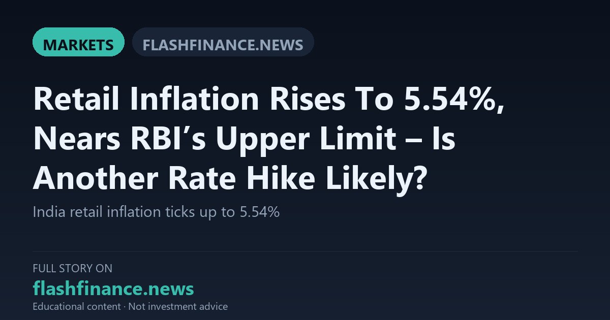 India Retail Inflation Climbs to 5.54% in September as Food Prices Surge