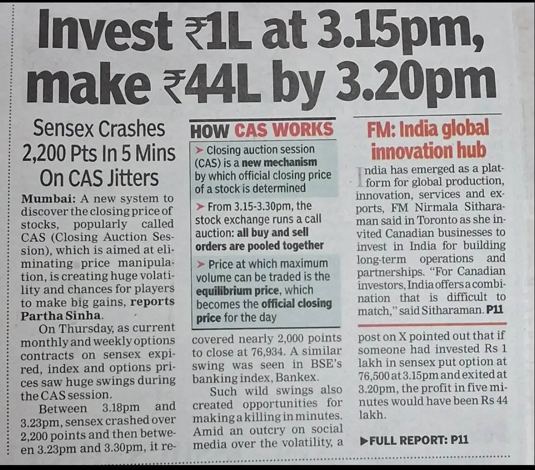 Sensex Rocked by 2,200-Point "Flash Crash" as SEBI’s New Closing Auction Session Faces Expiry Day Baptism of Fire**