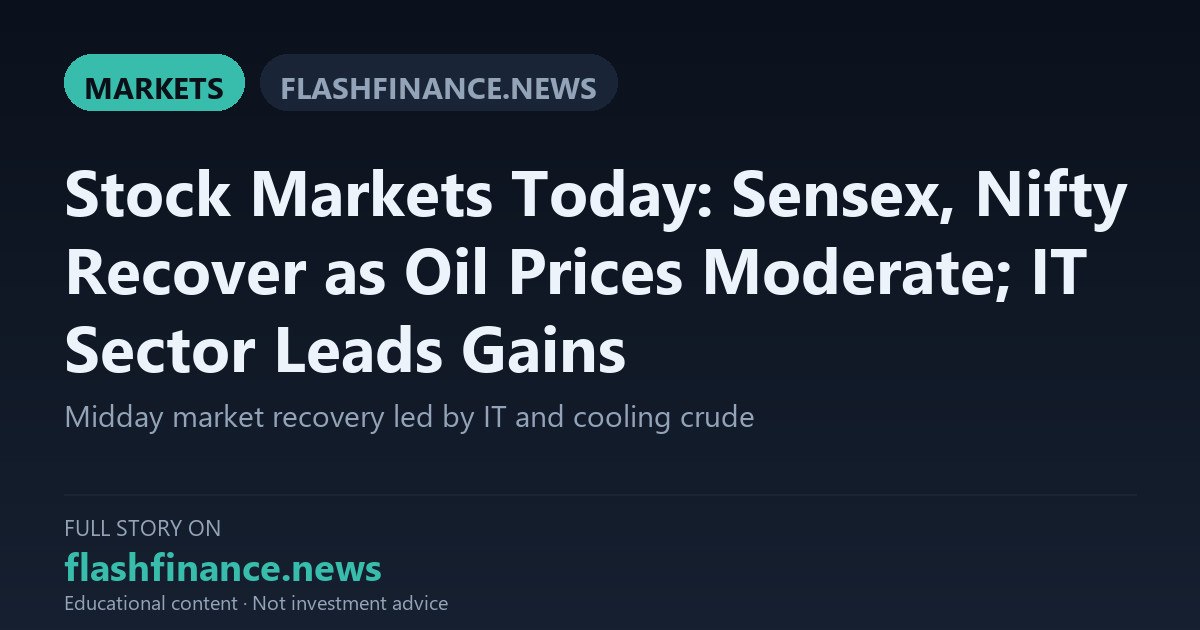 Sensex Rebounds 190 Points to 72,733 as Moderating Oil Prices and IT Stocks Drive Recovery