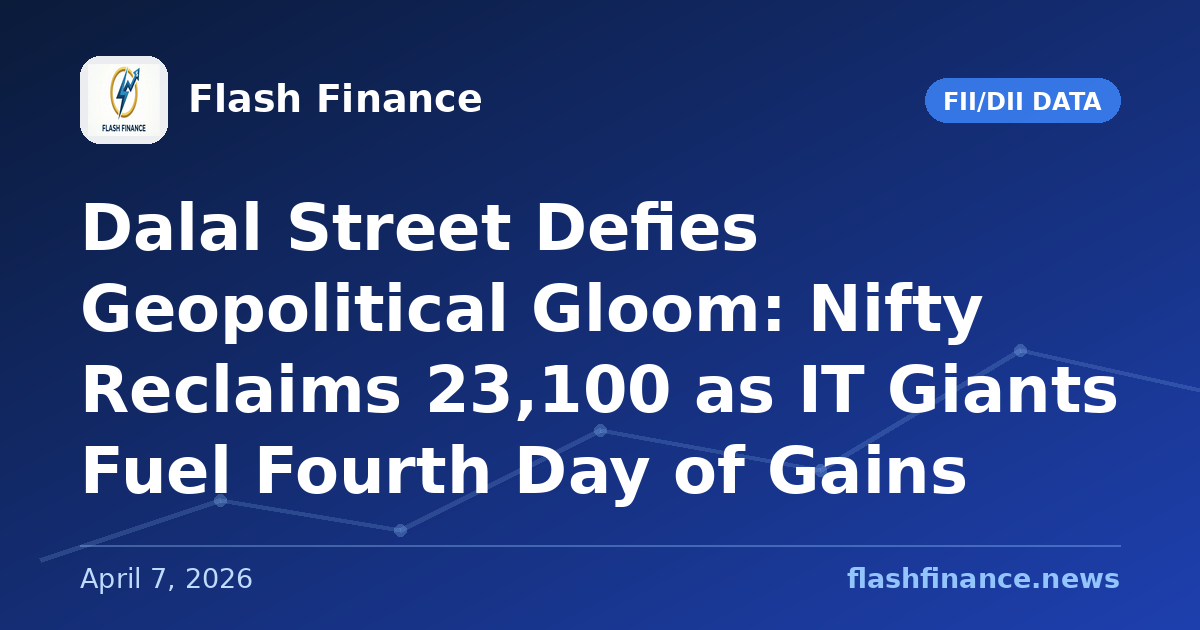 Dalal Street Defies Geopolitical Gloom: Nifty Reclaims 23,100 as IT Giants Fuel Fourth Day of Gains