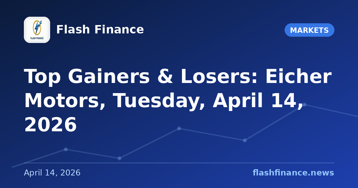 Top Gainers & Losers: Eicher Motors, Tuesday, April 14, 2026