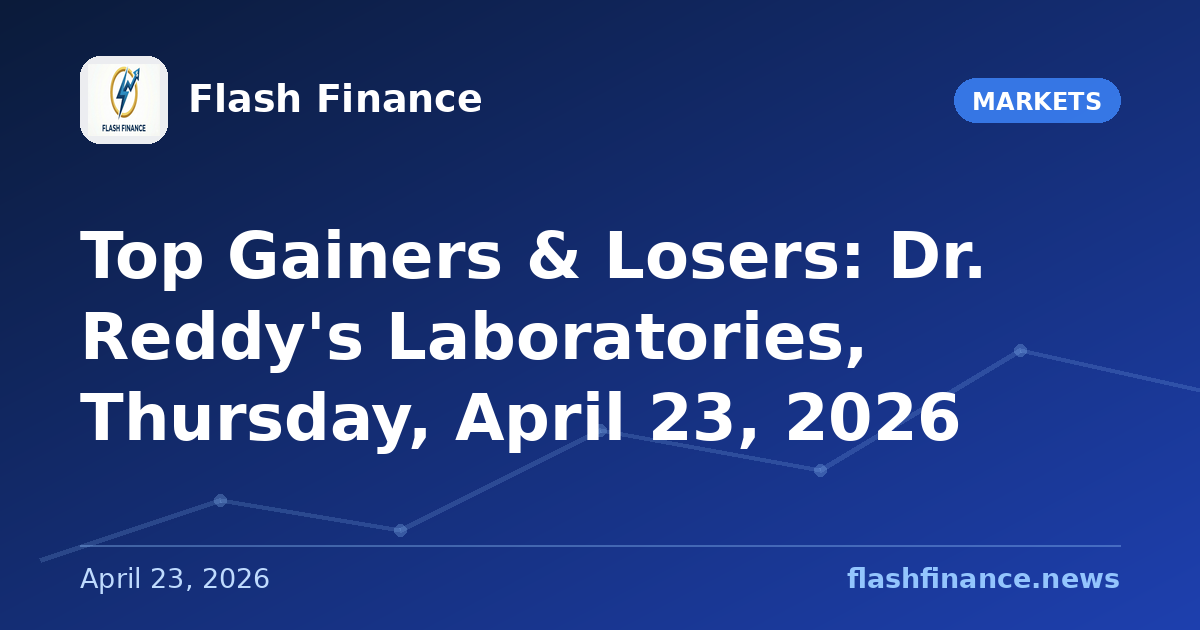 Top Gainers & Losers: Dr. Reddy's Laboratories, Thursday, April 23, 2026