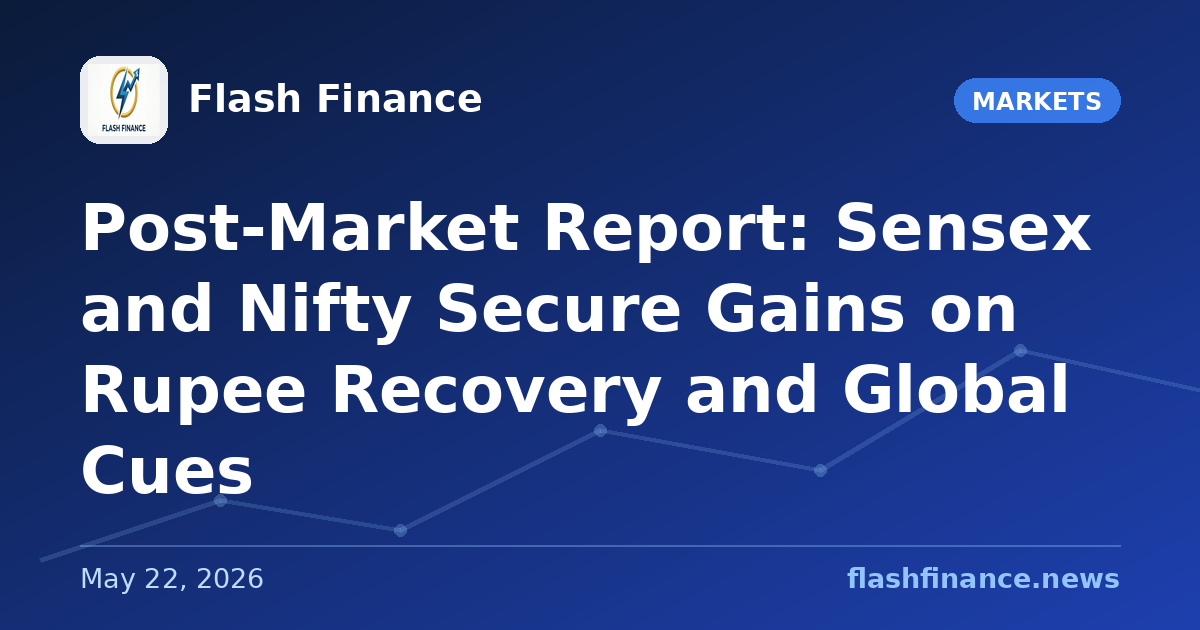 Post-Market Report: Sensex and Nifty Secure Gains on Rupee Recovery and Global Cues