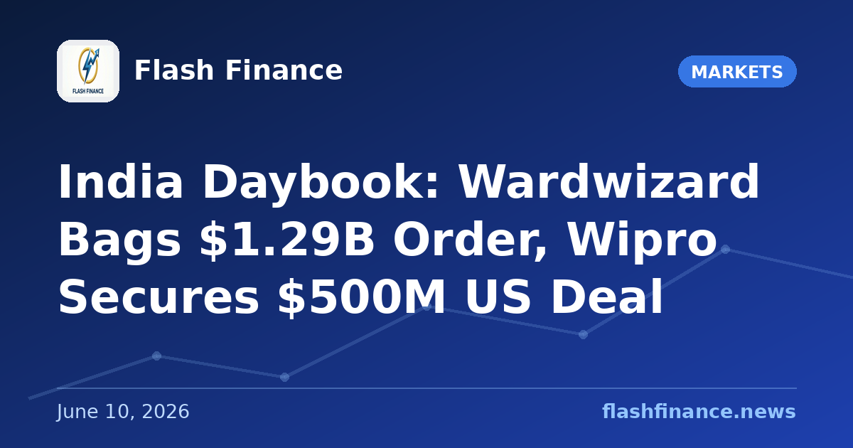🇮🇳 India Daybook: Wardwizard Bags $1.29B Order, Wipro Secures $500M US Deal