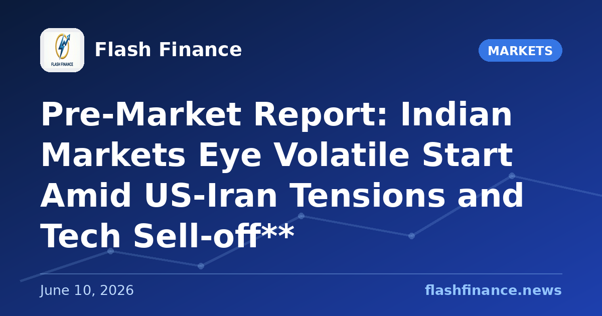 Pre-Market Report: Indian Markets Eye Volatile Start Amid US-Iran Tensions and Tech Sell-off**