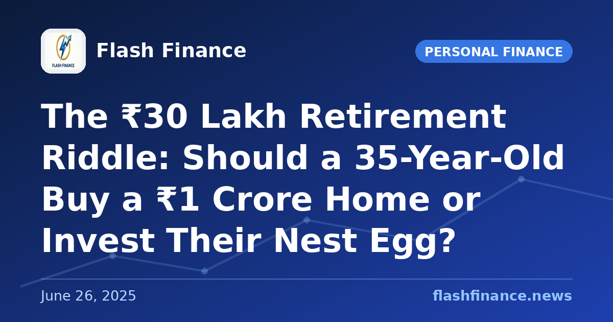 The ₹30 Lakh Retirement Riddle: Should a 35-Year-Old Buy a ₹1 Crore Home or Invest Their Nest Egg?