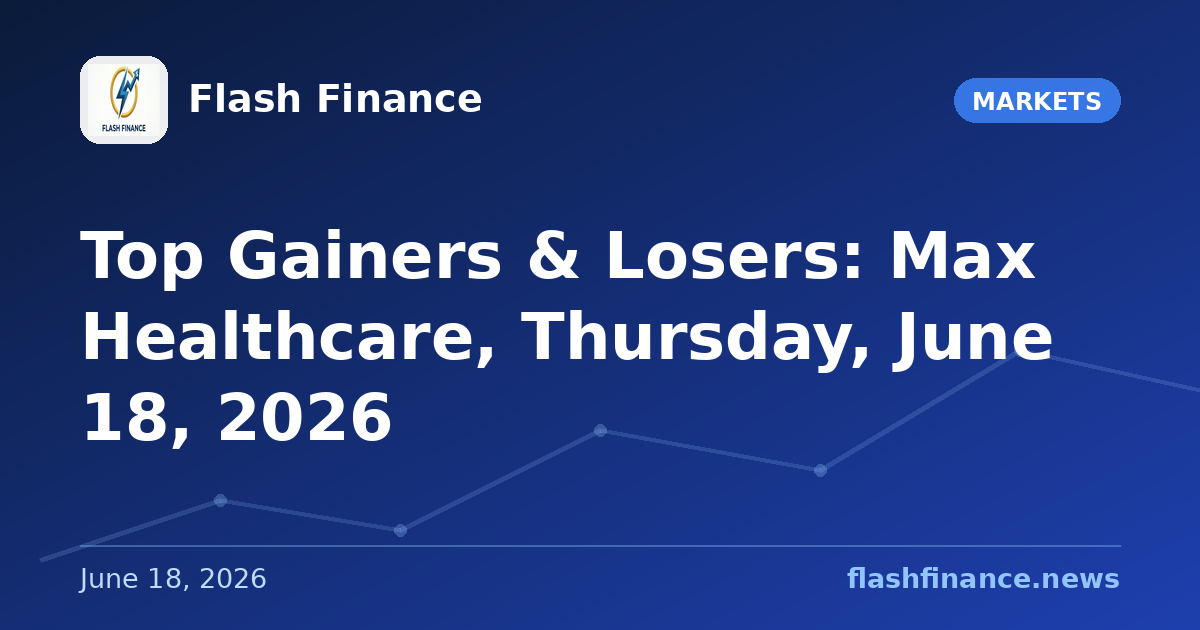 Top Gainers & Losers: Max Healthcare, Thursday, June 18, 2026