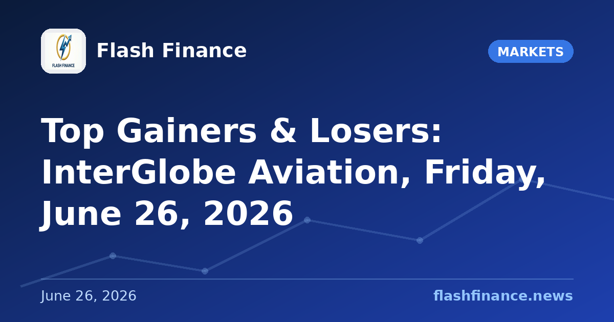 Top Gainers & Losers: InterGlobe Aviation, Friday, June 26, 2026
