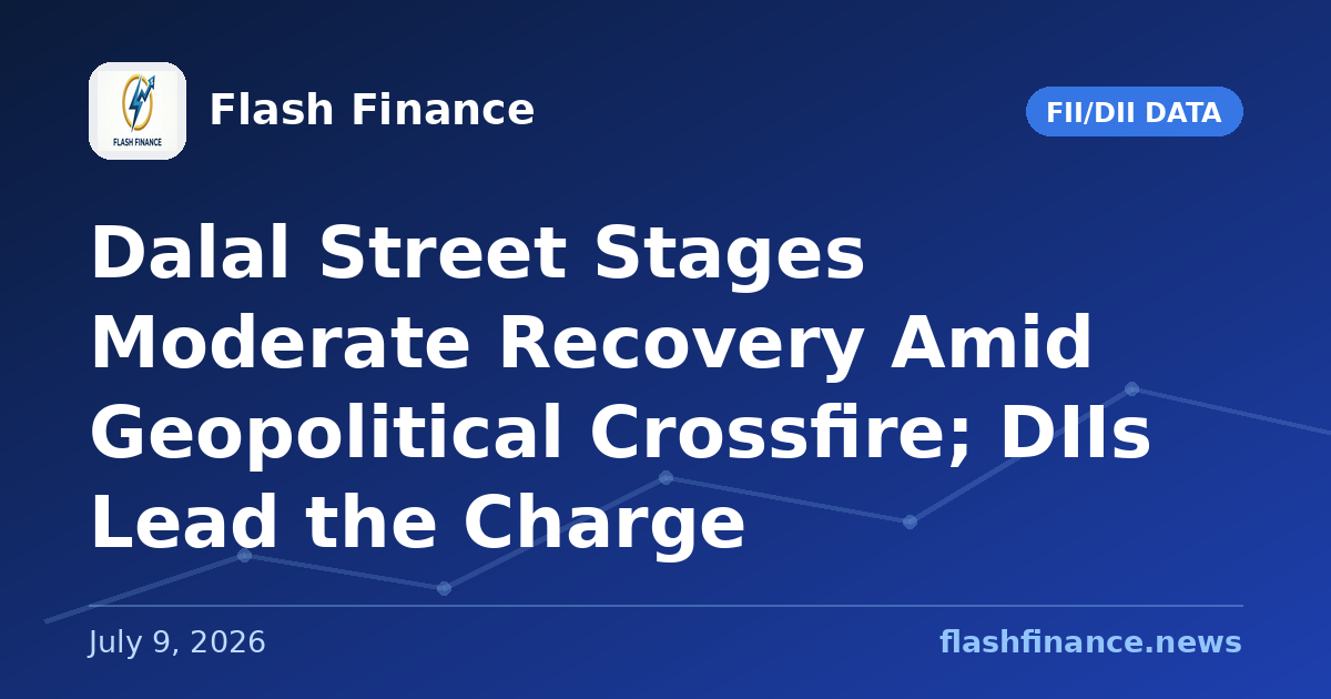Dalal Street Stages Moderate Recovery Amid Geopolitical Crossfire; DIIs Lead the Charge