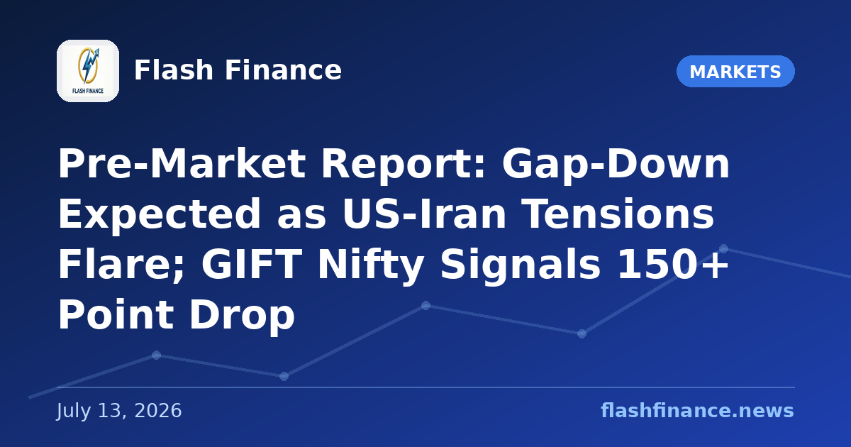 Pre-Market Report: Gap-Down Expected as US-Iran Tensions Flare; GIFT Nifty Signals 150+ Point Drop