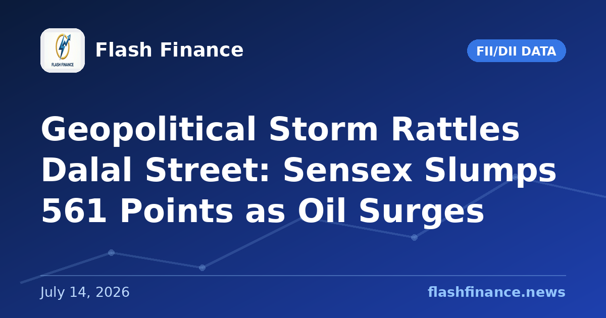 Geopolitical Storm Rattles Dalal Street: Sensex Slumps 561 Points as Oil Surges