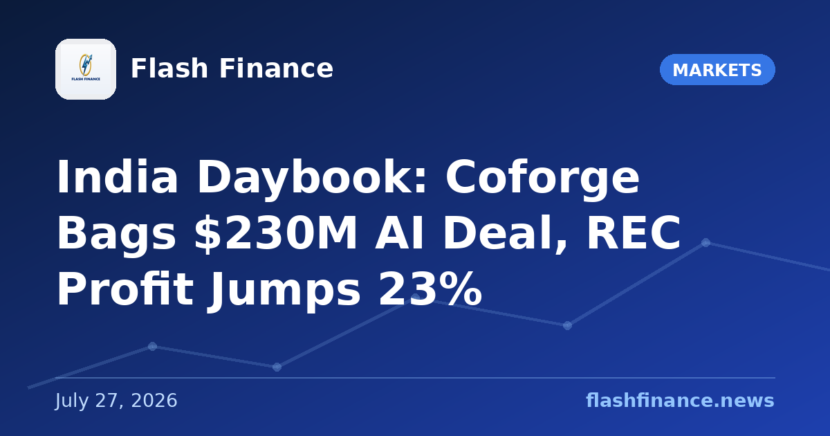 🇮🇳 India Daybook: Coforge Bags $230M AI Deal, REC Profit Jumps 23%
