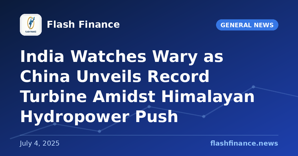 India Watches Wary as China Unveils Record Turbine Amidst Himalayan Hydropower Push