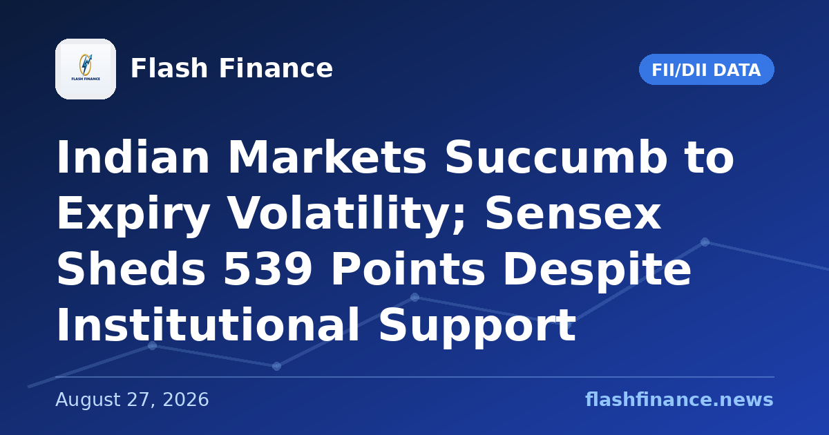 Indian Markets Succumb to Expiry Volatility; Sensex Sheds 539 Points Despite Institutional Support