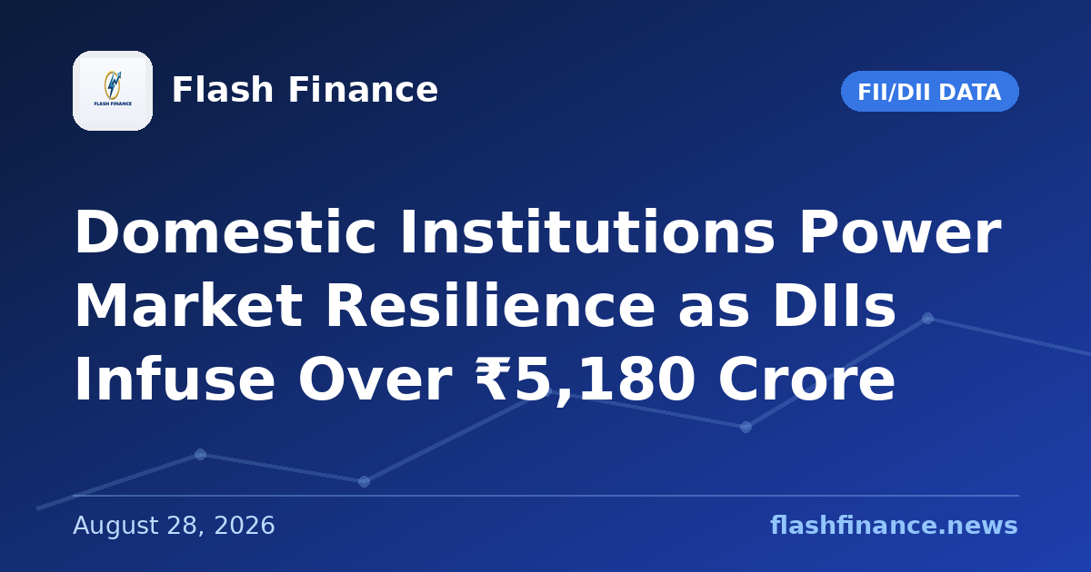 Domestic Institutions Power Market Resilience as DIIs Infuse Over ₹5,180 Crore