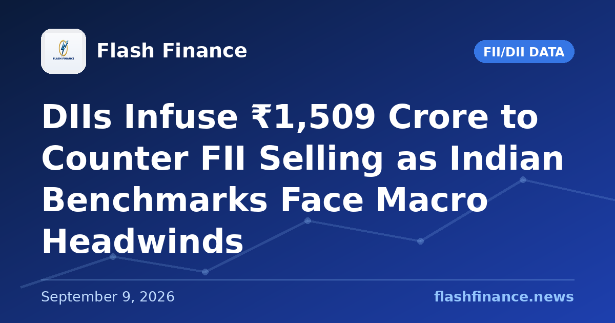 DIIs Infuse ₹1,509 Crore to Counter FII Selling as Indian Benchmarks Face Macro Headwinds