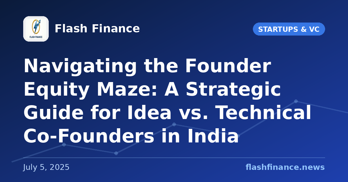 Navigating the Founder Equity Maze: A Strategic Guide for Idea vs. Technical Co-Founders in India