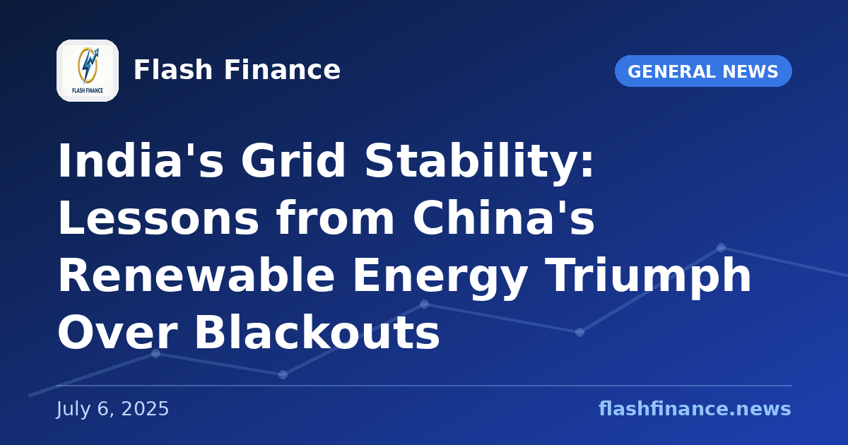 India's Grid Stability: Lessons from China's Renewable Energy Triumph Over Blackouts