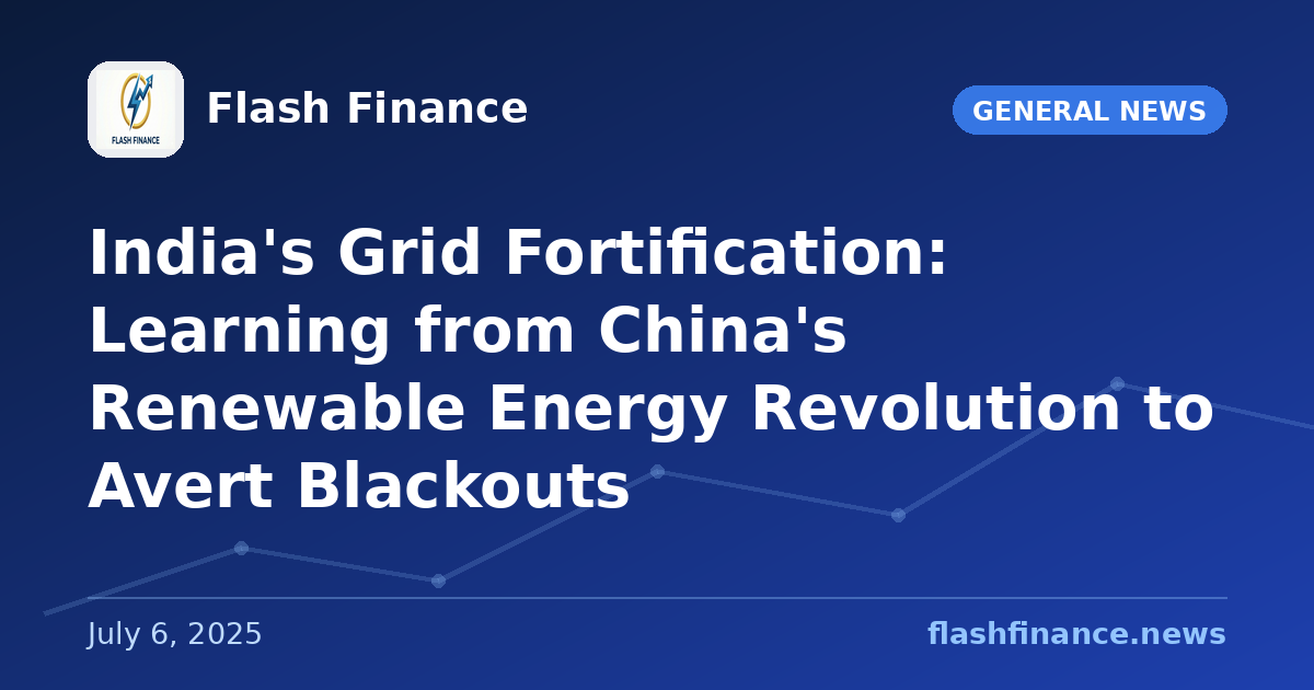 India's Grid Fortification: Learning from China's Renewable Energy Revolution to Avert Blackouts