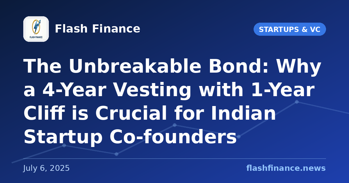 The Unbreakable Bond: Why a 4-Year Vesting with 1-Year Cliff is Crucial for Indian Startup Co-founders