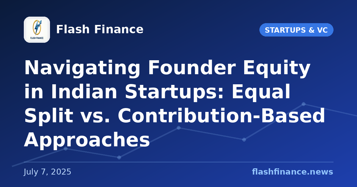 Navigating Founder Equity in Indian Startups: Equal Split vs. Contribution-Based Approaches