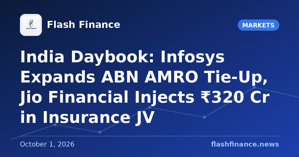 🇮🇳 India Daybook: Infosys Expands ABN AMRO Tie-Up, Jio Financial Injects ₹320 Cr in Insurance JV