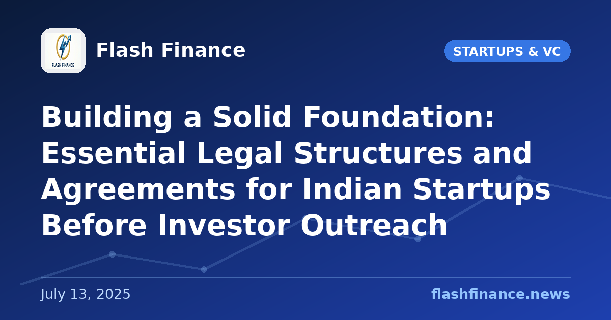 Building a Solid Foundation: Essential Legal Structures and Agreements for Indian Startups Before Investor Outreach