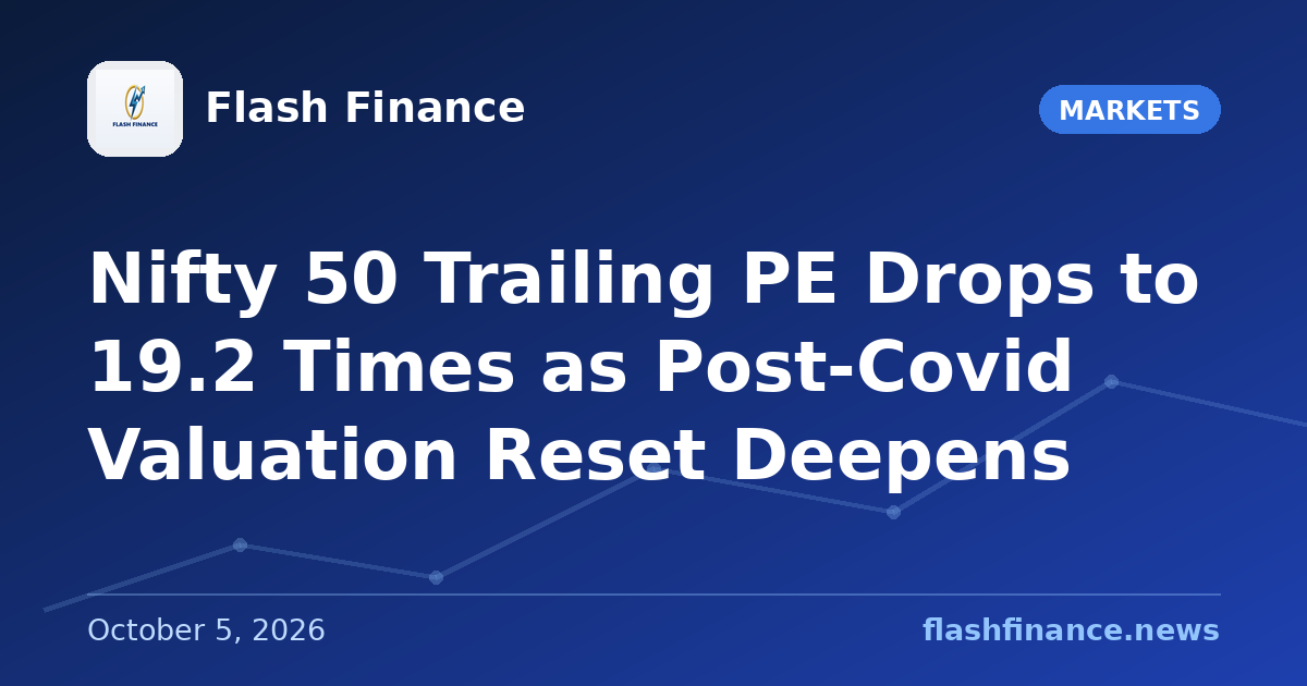 Nifty 50 Trailing PE Drops to 19.2 Times as Post-Covid Valuation Reset Deepens