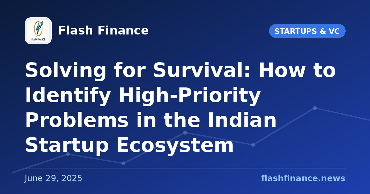 Solving for Survival: How to Identify High-Priority Problems in the Indian Startup Ecosystem