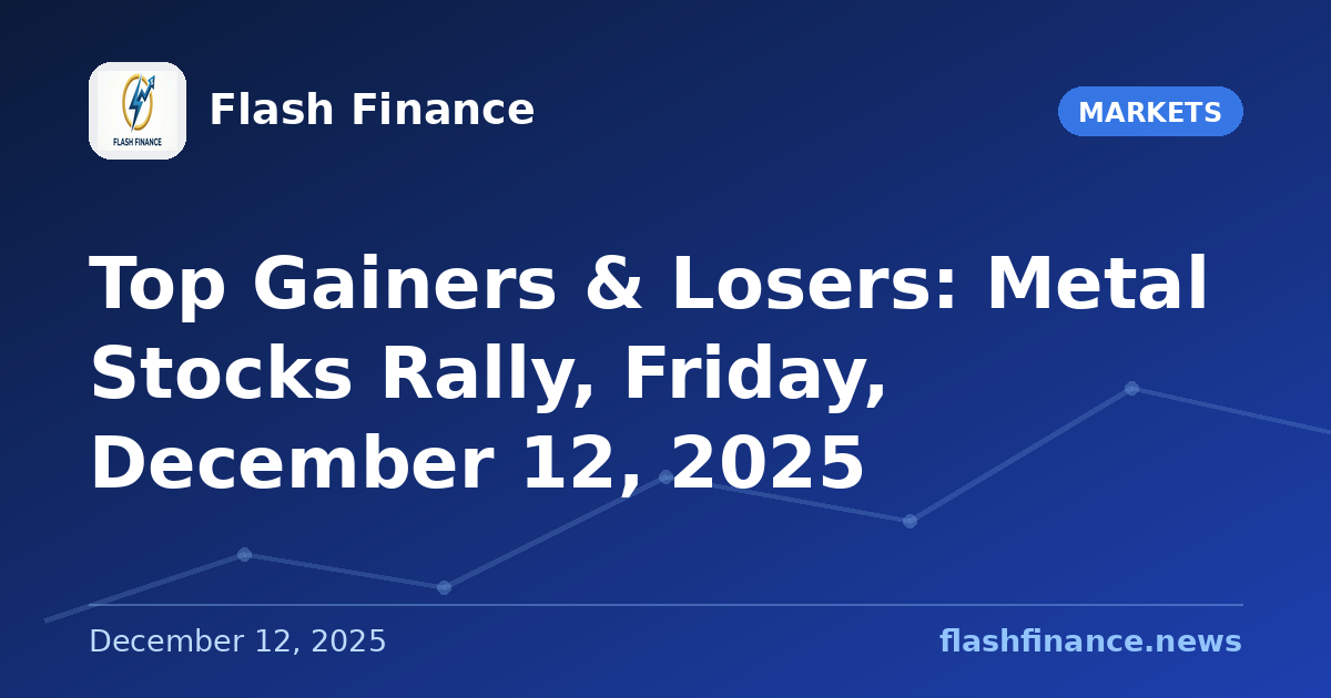 Top Gainers & Losers: Metal Stocks Rally, Friday, December 12, 2025