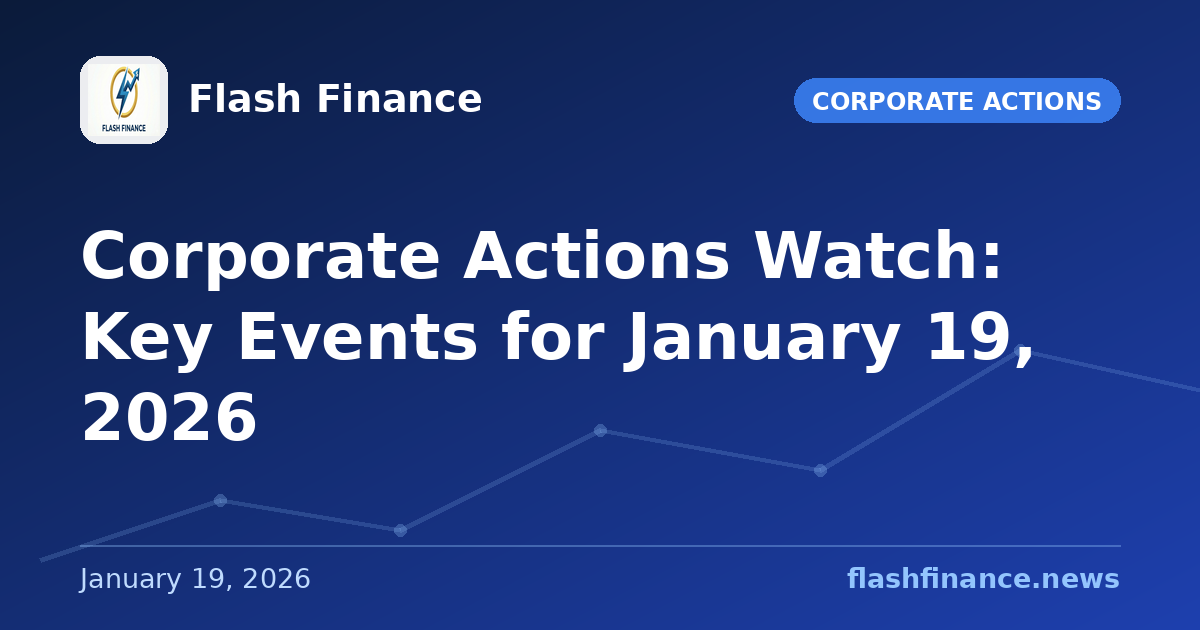 Corporate Actions Watch: Key Events for January 19, 2026