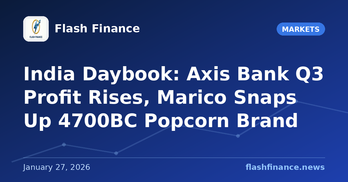 🇮🇳 India Daybook: Axis Bank Q3 Profit Rises, Marico Snaps Up 4700BC Popcorn Brand