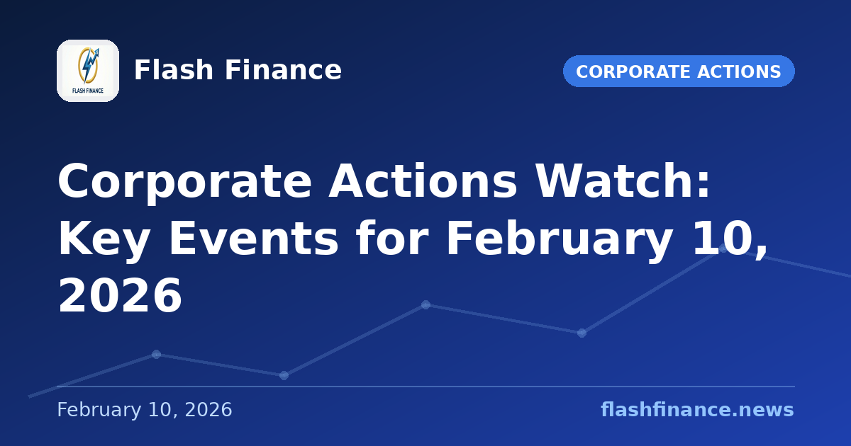 Corporate Actions Watch: Key Events for February 10, 2026