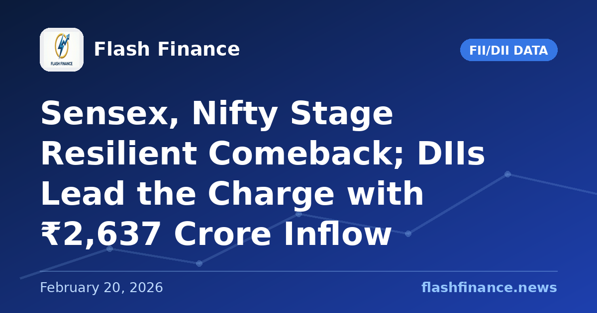 Sensex, Nifty Stage Resilient Comeback; DIIs Lead the Charge with ₹2,637 Crore Inflow