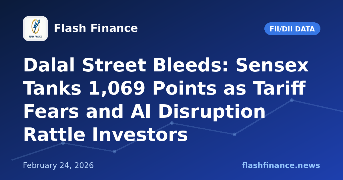 Dalal Street Bleeds: Sensex Tanks 1,069 Points as Tariff Fears and AI Disruption Rattle Investors