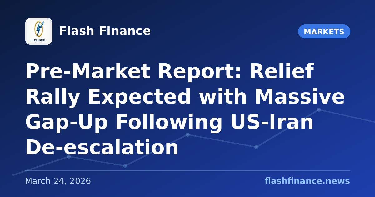 Pre-Market Report: Relief Rally Expected with Massive Gap-Up Following US-Iran De-escalation