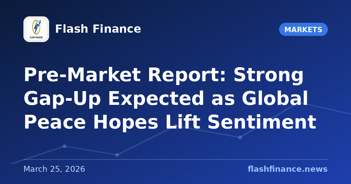 Pre-Market Report: Strong Gap-Up Expected as Global Peace Hopes Lift Sentiment