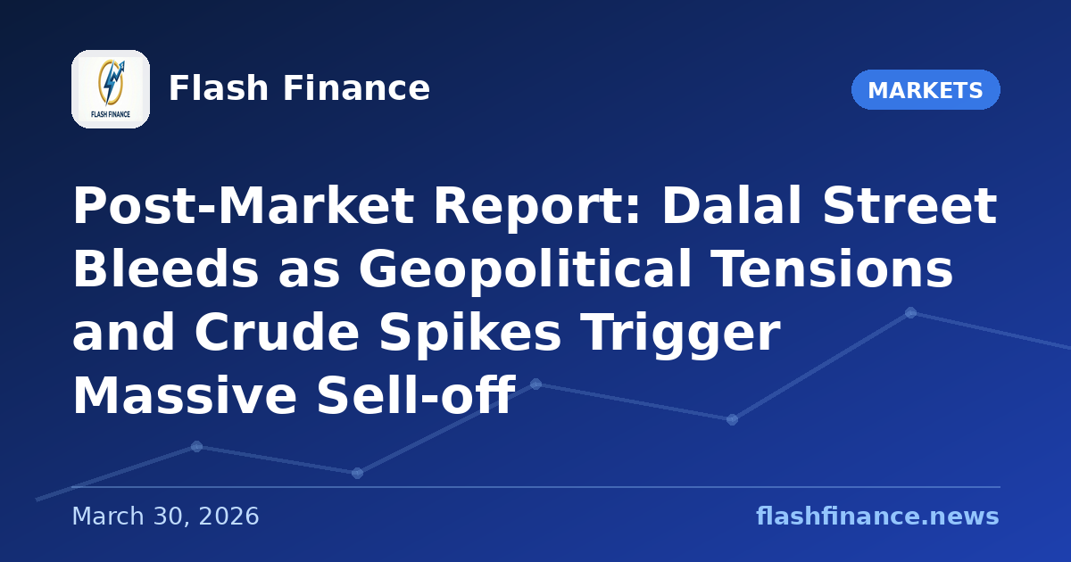 Post-Market Report: Dalal Street Bleeds as Geopolitical Tensions and Crude Spikes Trigger Massive Sell-off