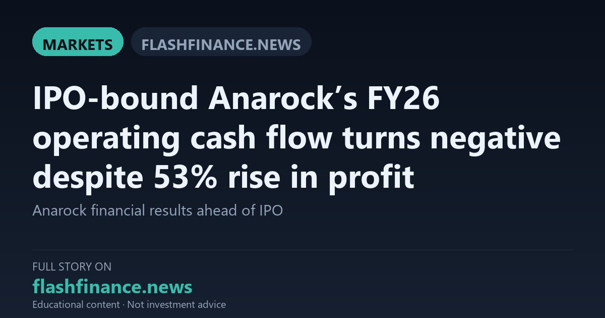 Anarock FY26 Operating Cash Flow Swings to Negative Rs 12.07 Crore Despite 53% Profit Jump