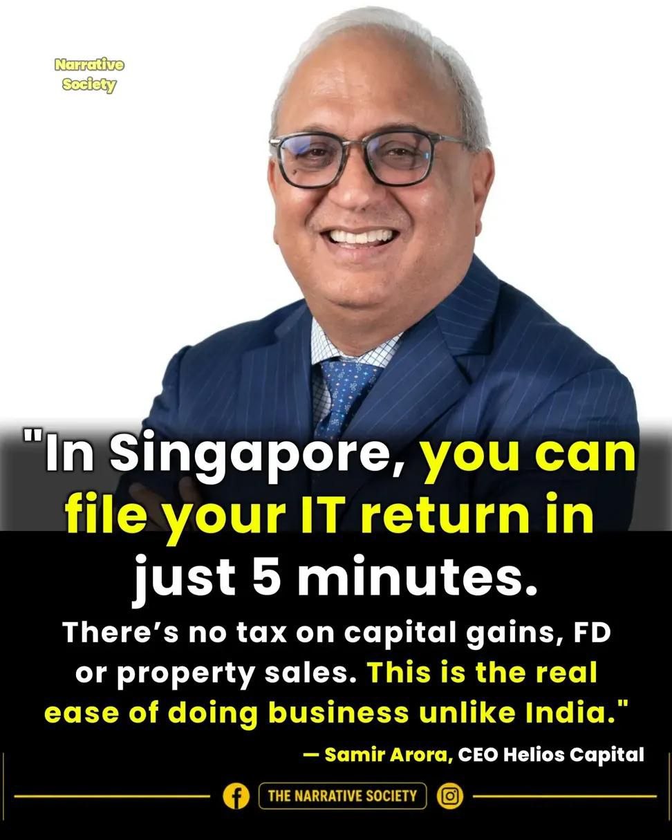 Samir Arora Contrasts Singapore Tax Regime with India Ease of Doing Business Debate — August 31, 2026