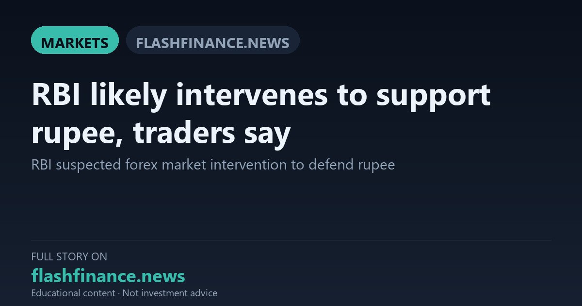 RBI Steps In via State-Run Banks as Rupee Recovers to 96.24 per Dollar Amid Stronger Greenback