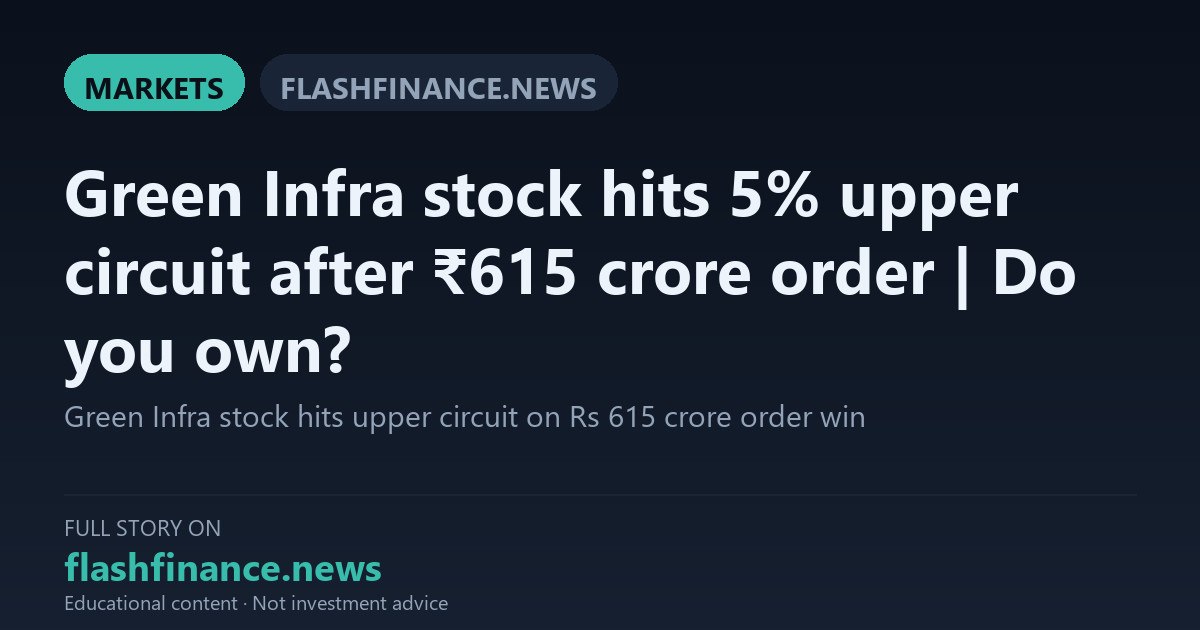 Swastika Infra Shares Hit 5% Upper Circuit on ₹615.76 Crore MSEDCL Order Win