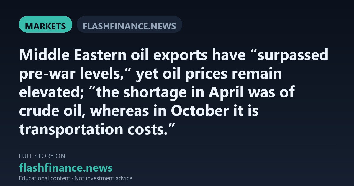 Soaring Tanker Freight Rates Drive Indian Refiners Back to Middle East Crude as Transport Costs Surge Past 37 Dollars a Barrel
