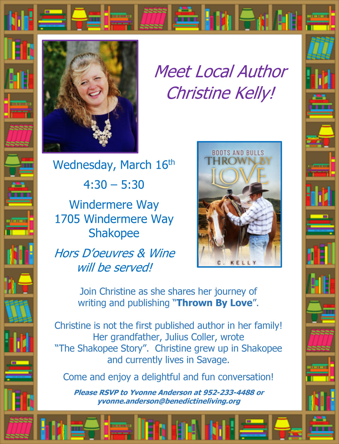 Event: Christine Kelly - Local Author information