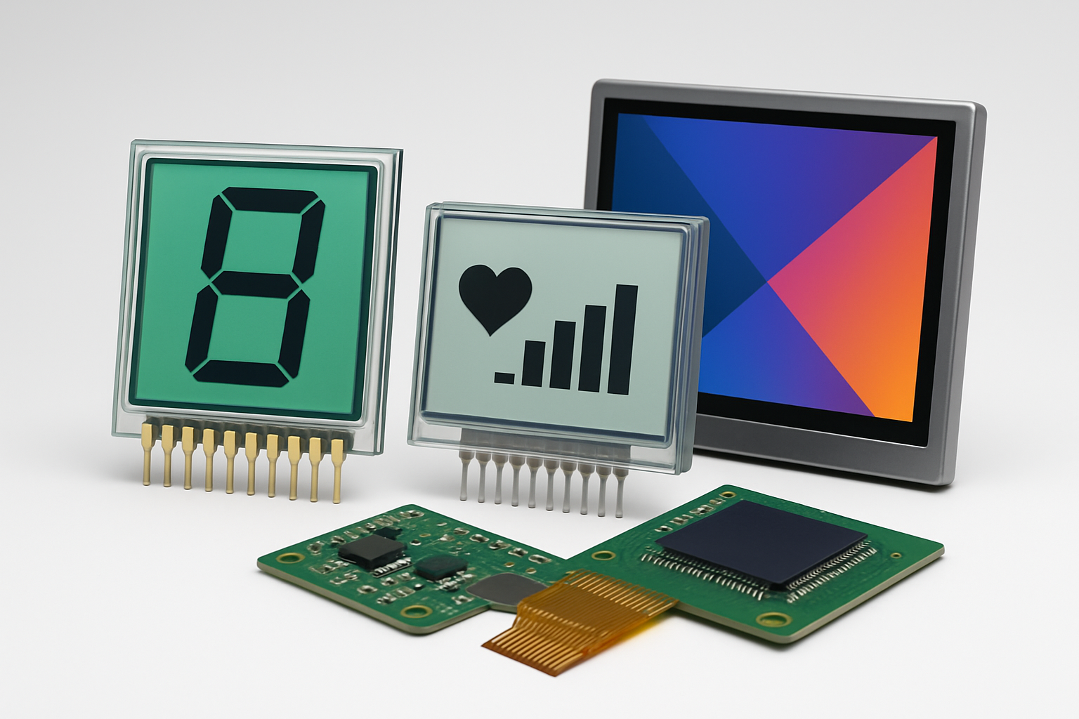 Segmented LCD Display Explained: 7-Segment & Custom LCDs vs TFT