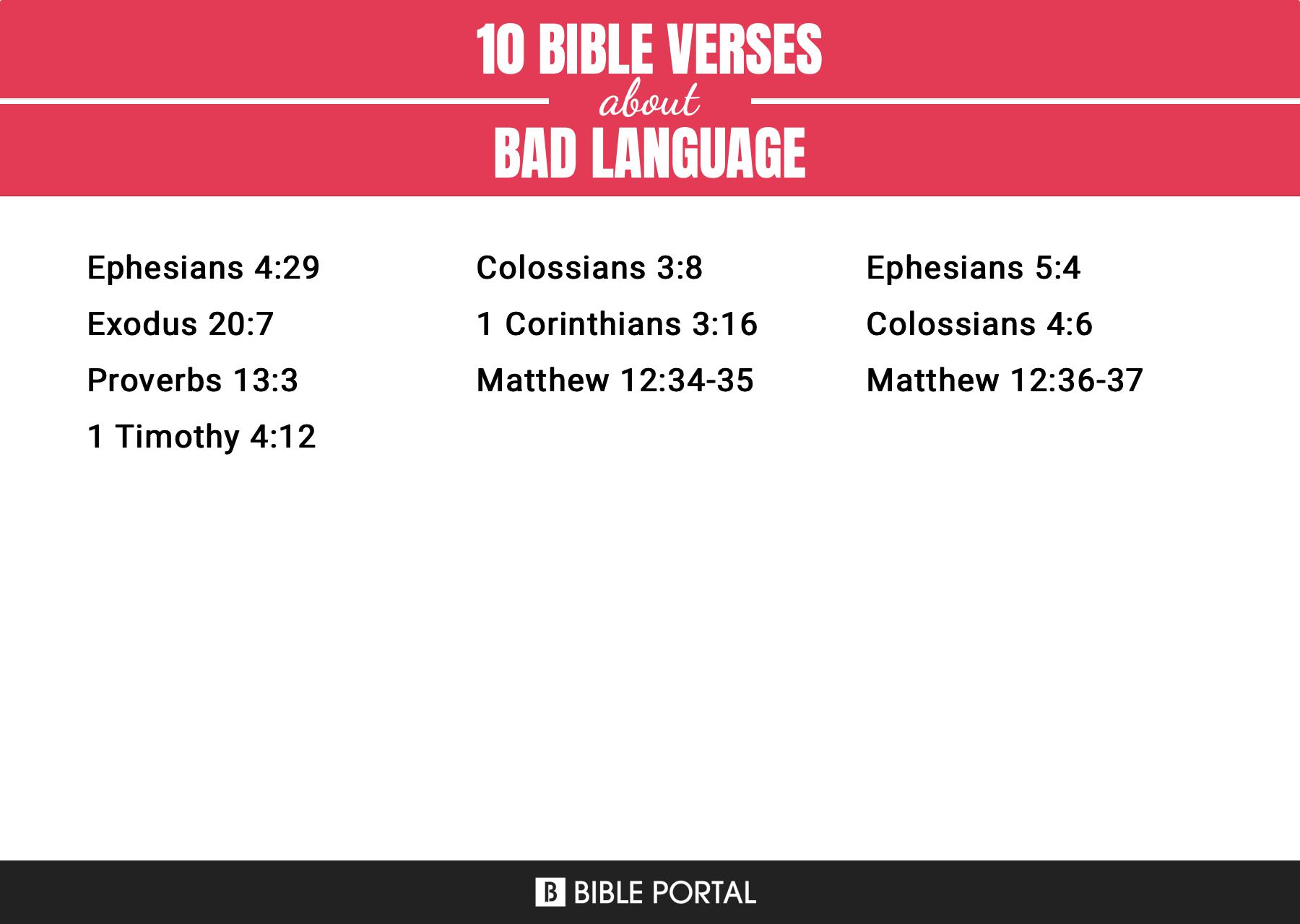 What Does The Bible Say About Bad Language